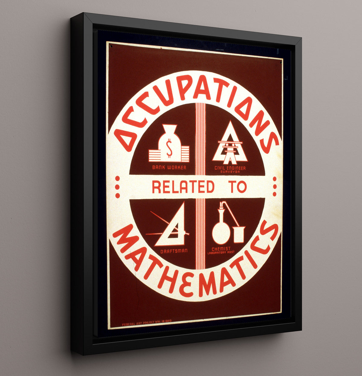 Math Adds Up Careers - Health & Safety - 16x20 Framed Canvas