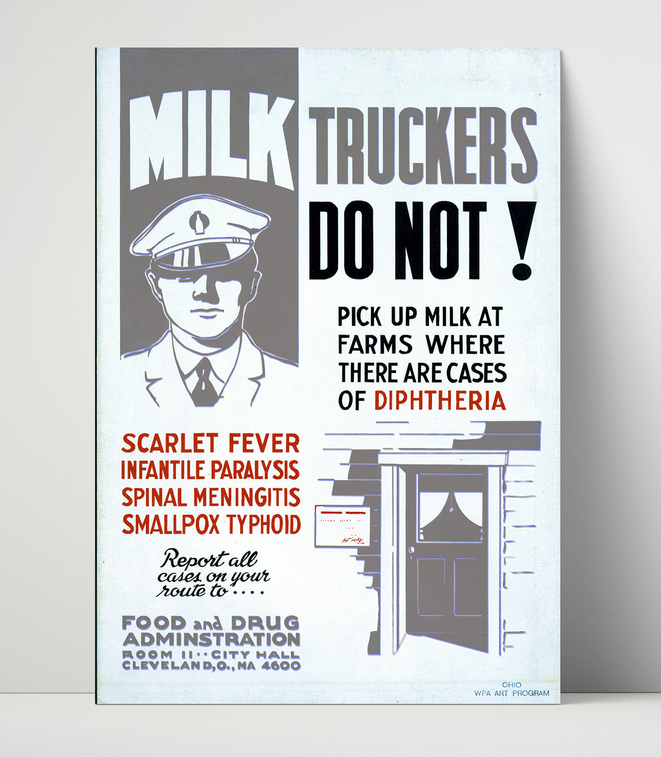 Health and Safety Poster - Milk Truckers Do Not Health and Safety Wall Art - health and safety wall art print