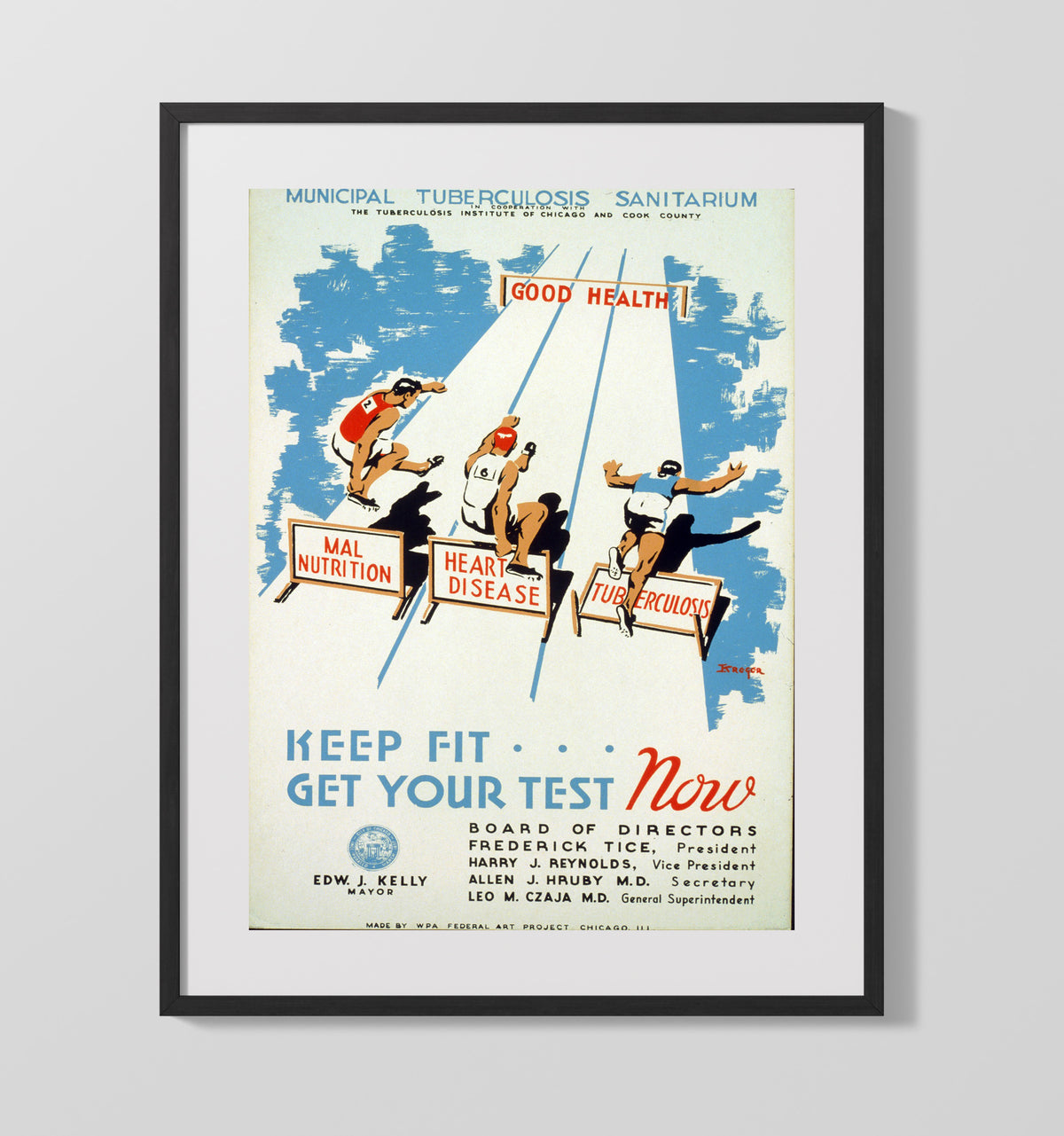 Race to Good Health 16x20 Gallery Frame health and safety poster wall art