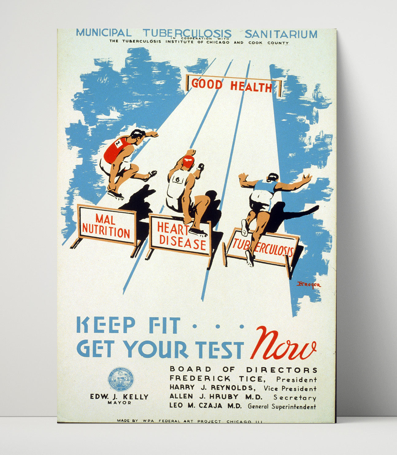 Health and Safety Poster - Race to Good Health Health and Safety Wall Art - health and safety wall art print