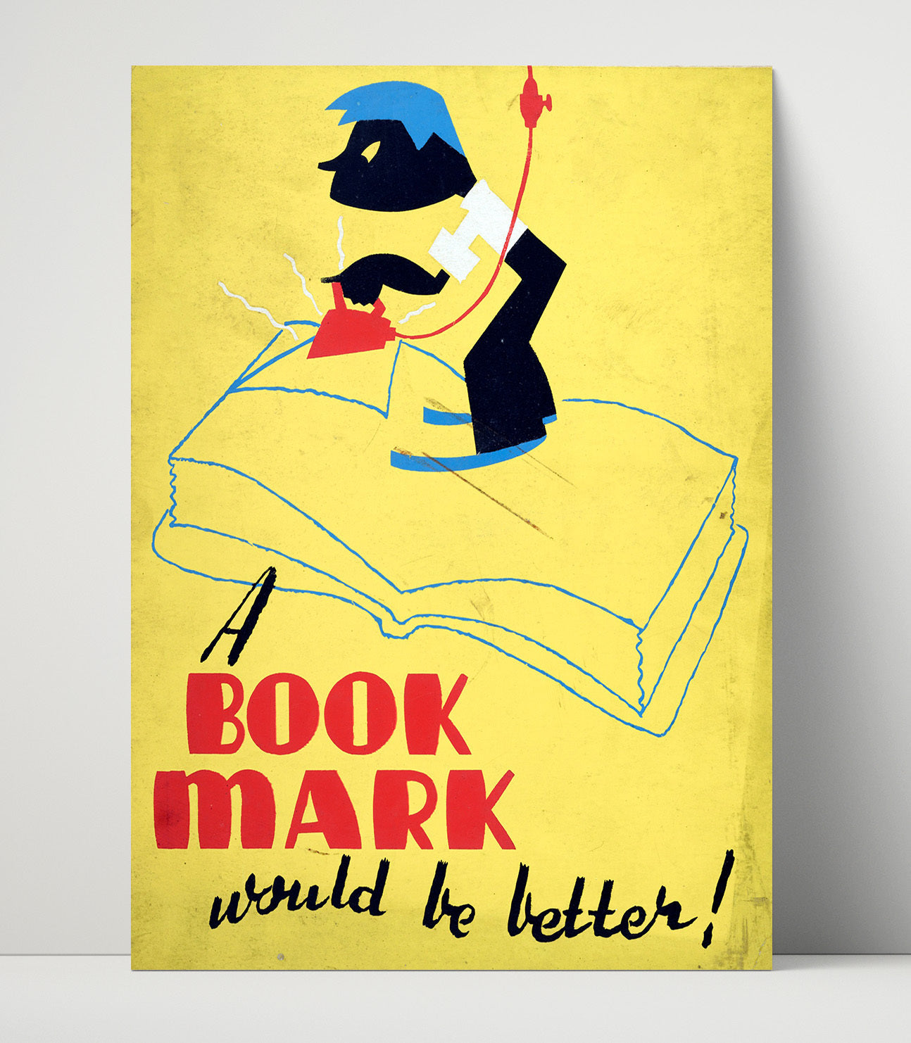 Health and Safety Poster - Save Books Use a Bookmark Health and Safety Wall Art - health and safety wall art print