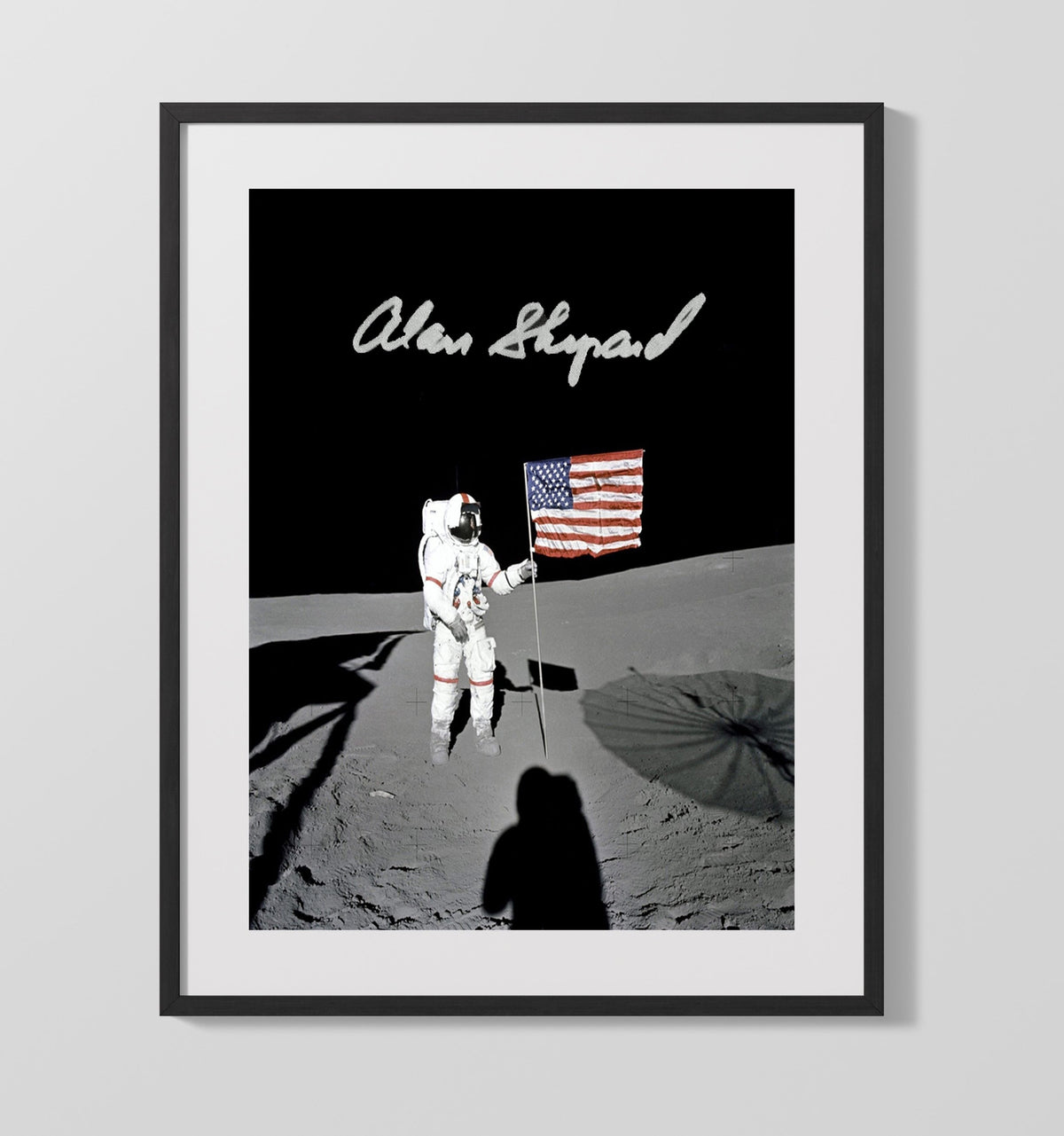 Alan Shepard - Apollo 14 Lunar Flag Salute 1971 16x20 Gallery Frame history wall art