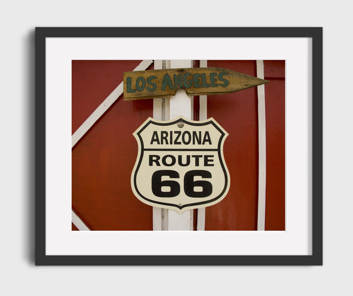 Arizona Route 66 - Highway Sign 16x20 Gallery Frame history wall art