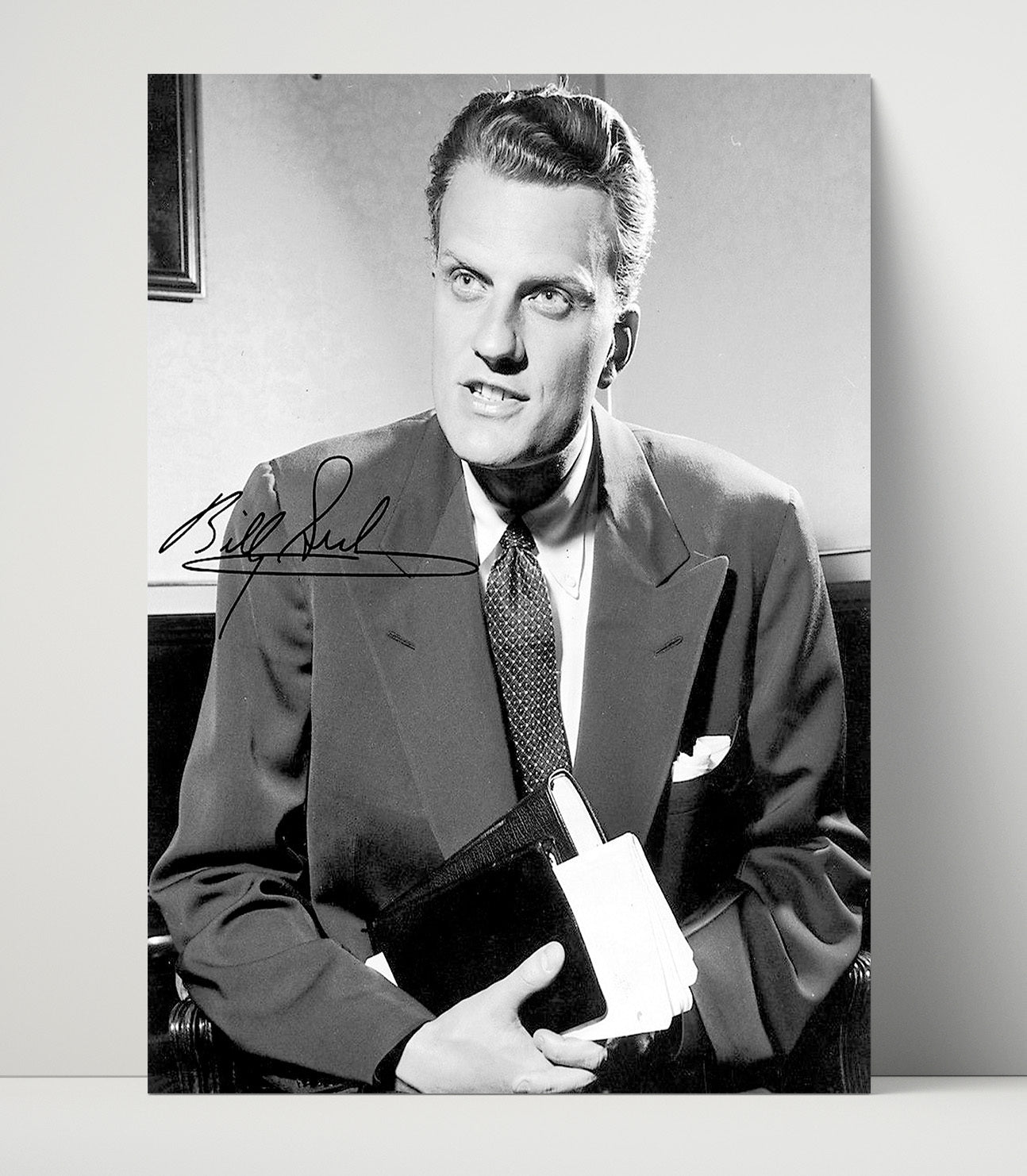 Historical - Billy Graham - Evangelist Portrait History Wall Art