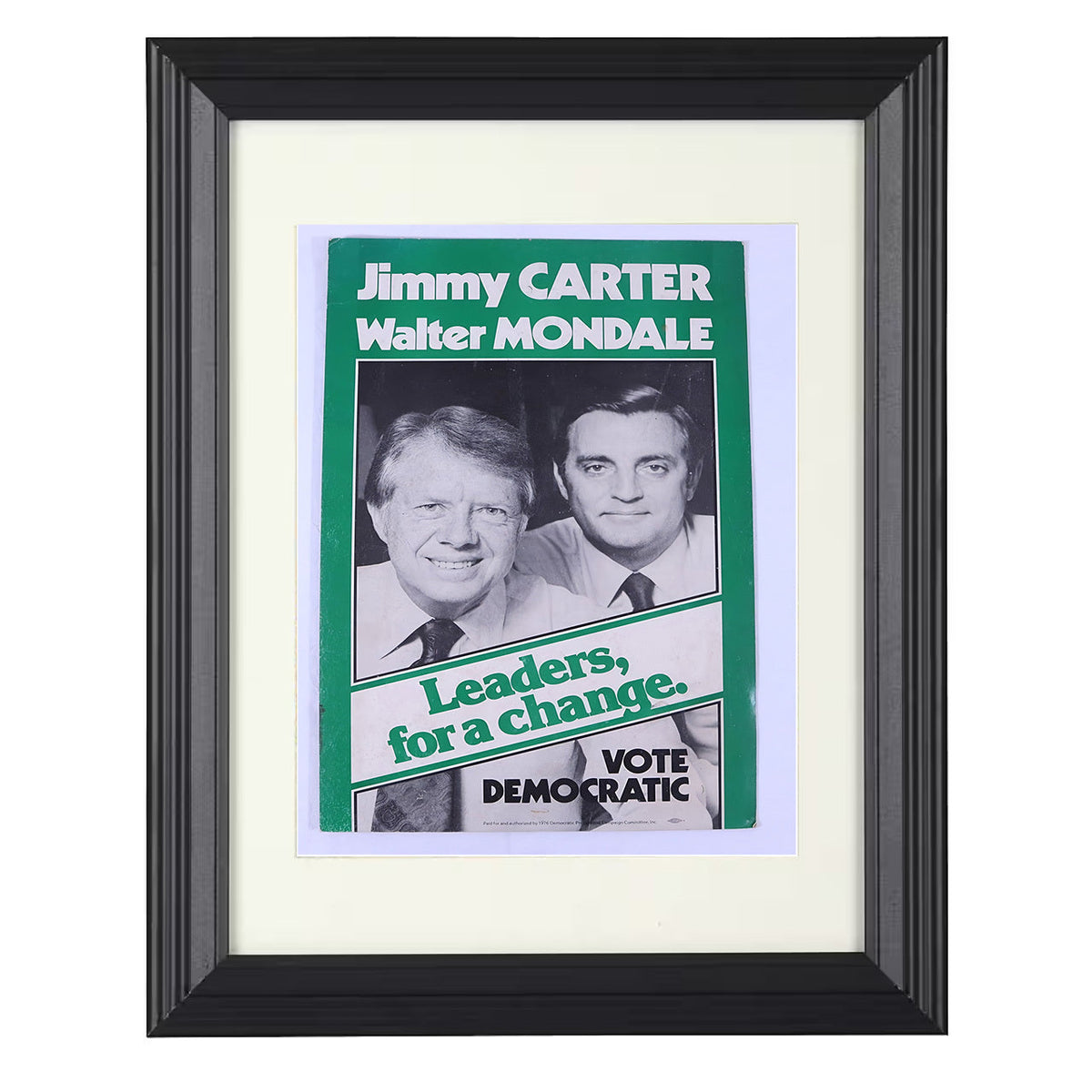 Carter and Mondale – Leaders for a Change Campaign unframed semi-gloss poster print