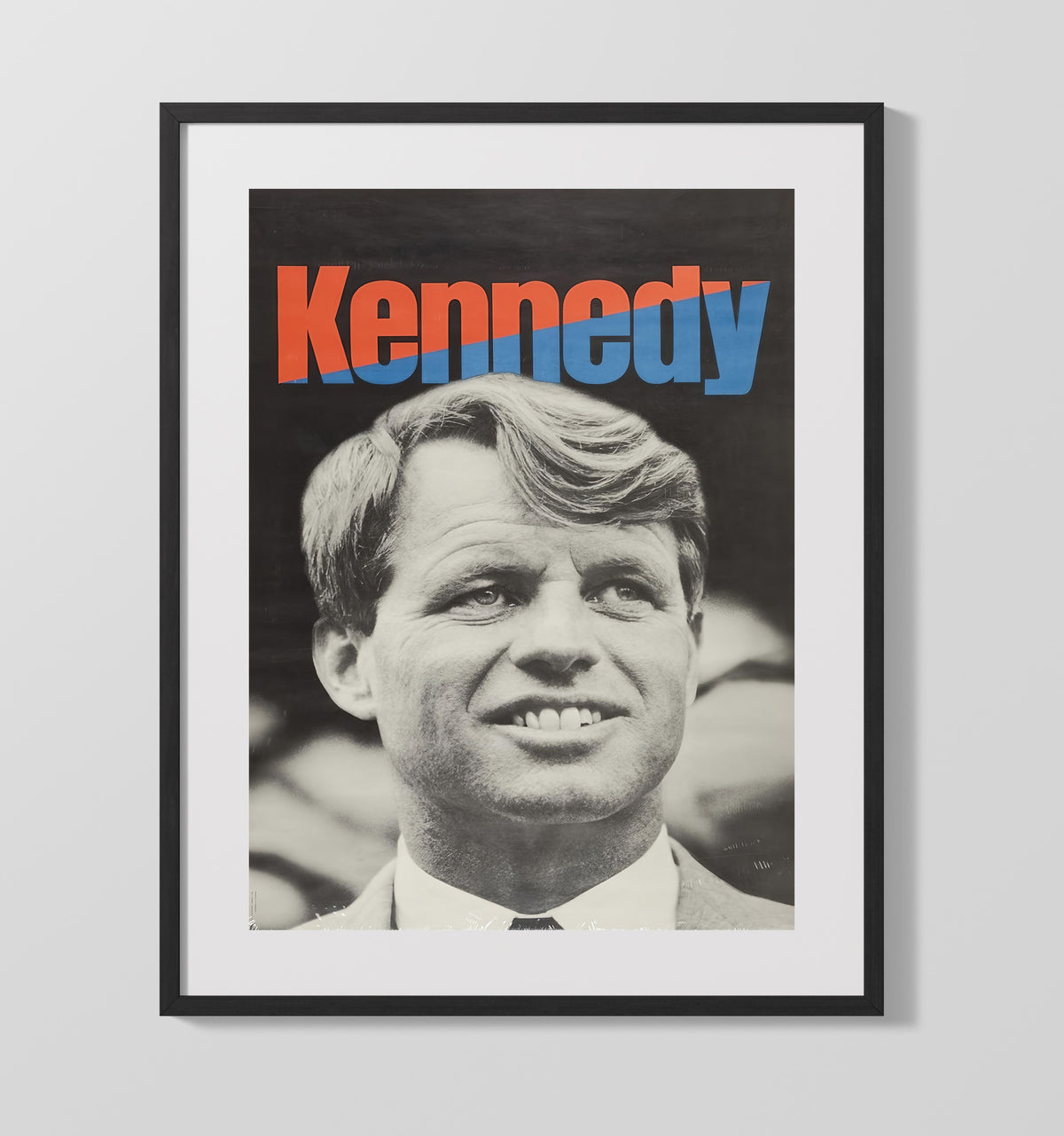 Campaign Poster - Kennedy Bold Typography Design 16x20 Gallery Frame history wall art