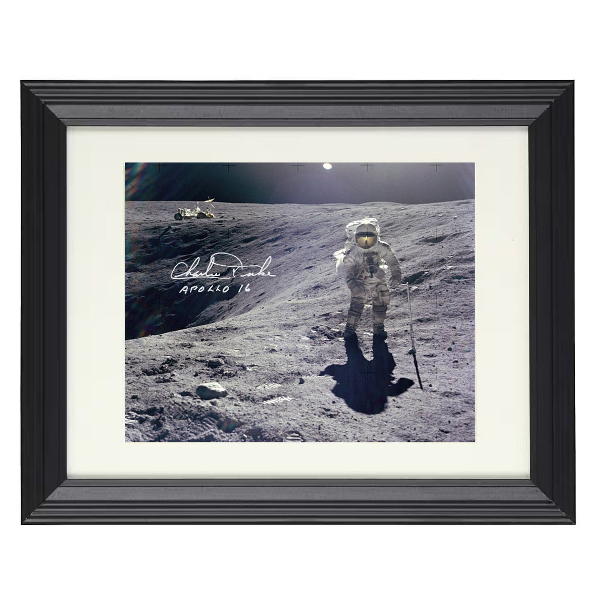 Charlie Duke – Apollo 16 Moonwalk 1972 unframed semi-gloss poster print