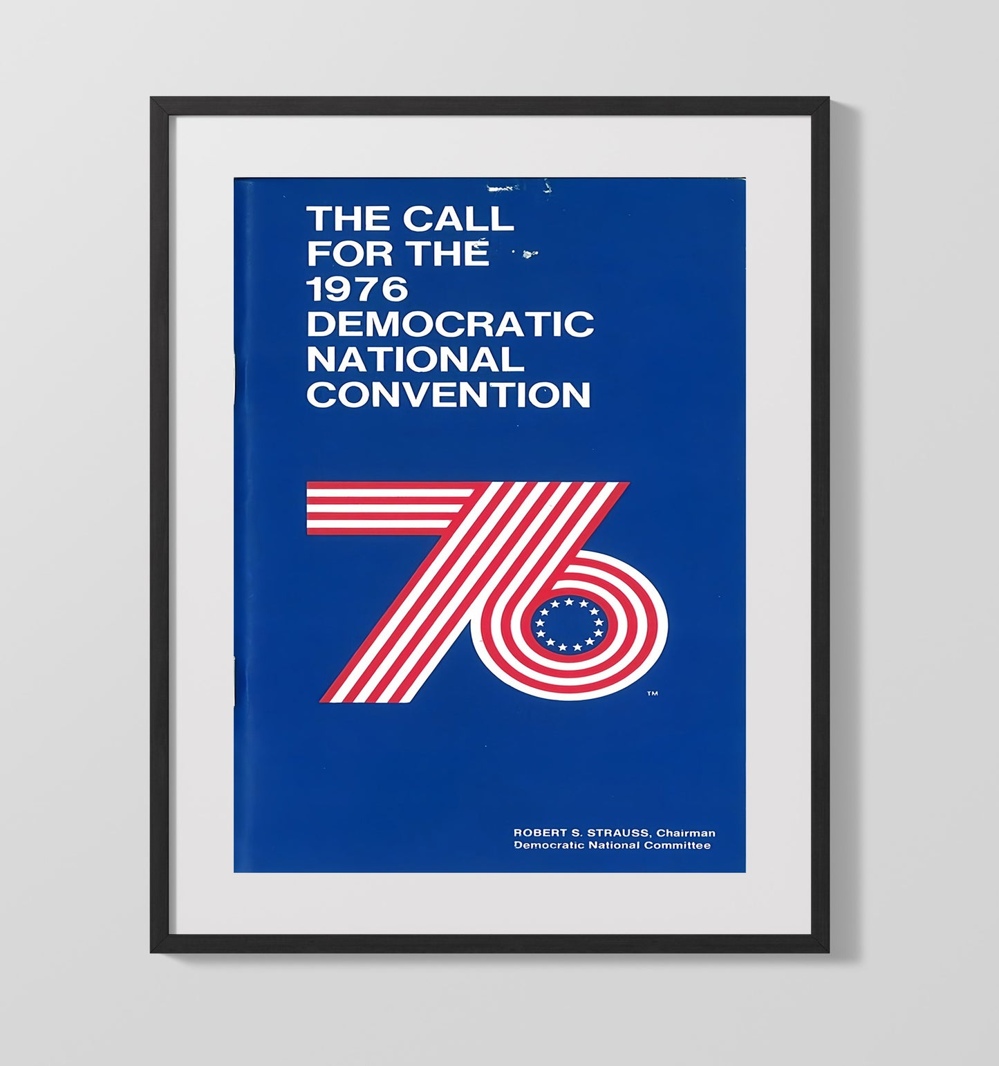 Convention Poster - 1976 Democratic National Convention Graphic 16x20 Gallery Frame history wall art