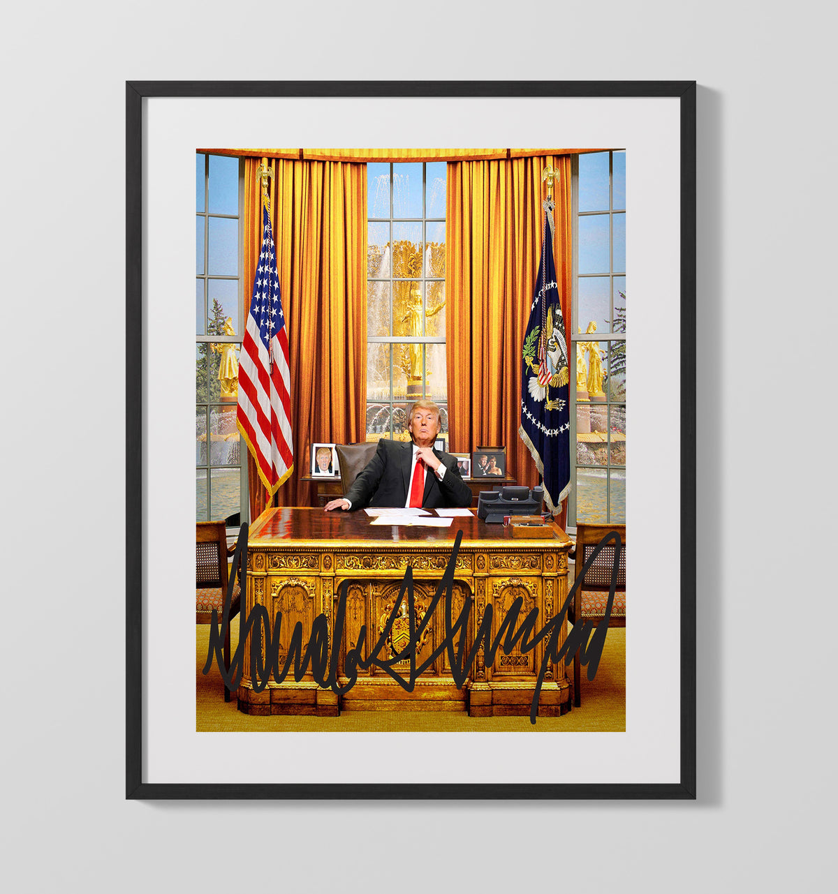 Donald Trump - Oval Office Desk 2017 16x20 Gallery Frame history wall art