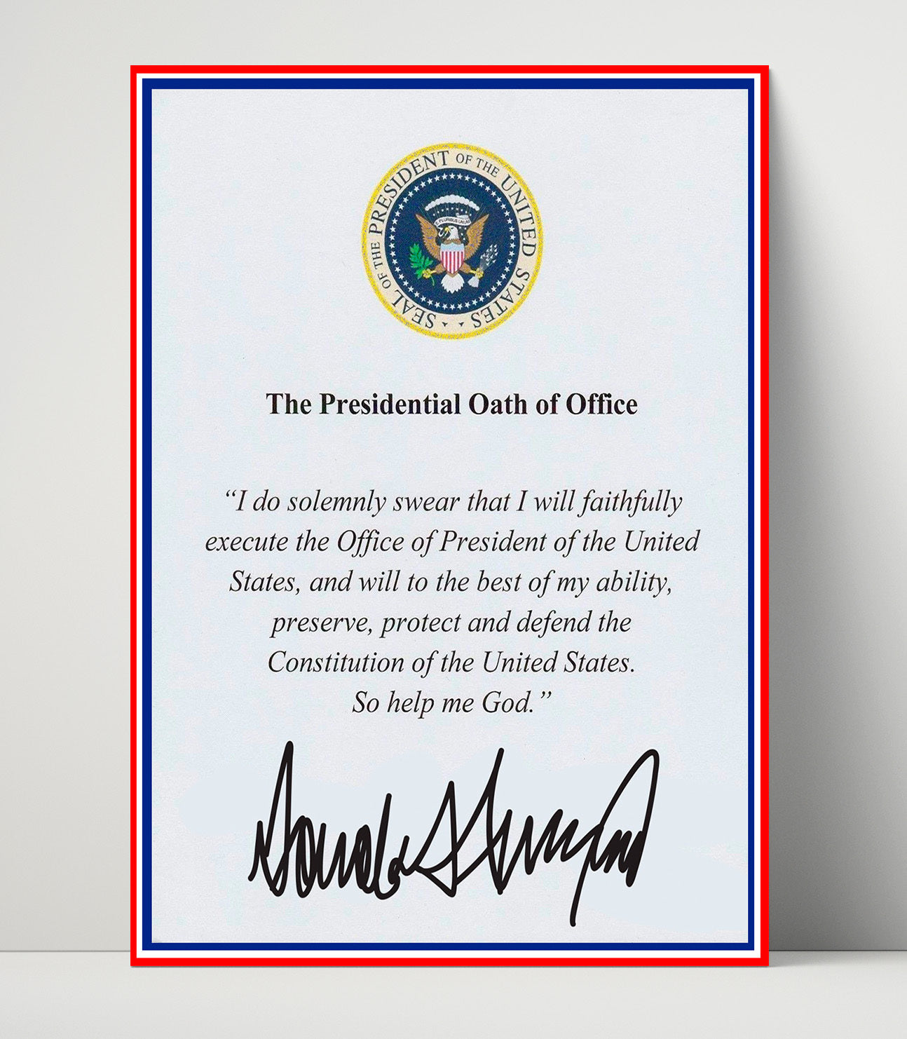 Historical - Donald Trump - Presidential Oath Of Office Print History Wall Art