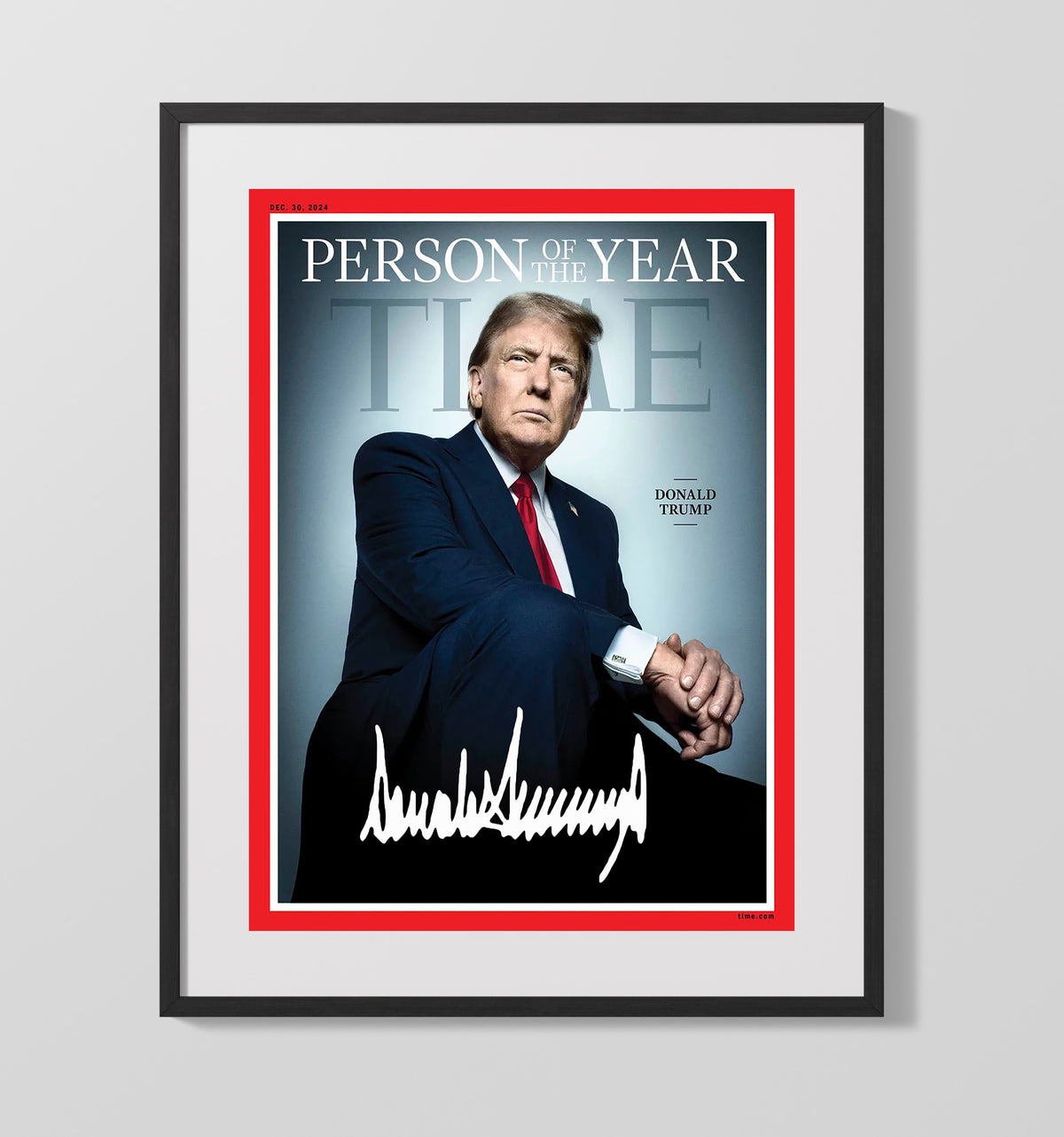 Donald Trump - Time Magazine 2024 16x20 Gallery Frame history wall art