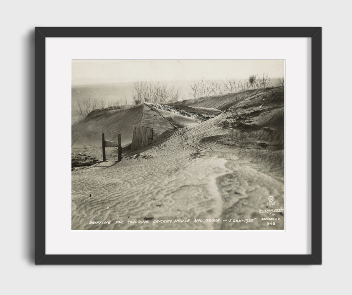Dust Bowl - Buried Homestead South Dakota 1935 16x20 Gallery Frame history wall art