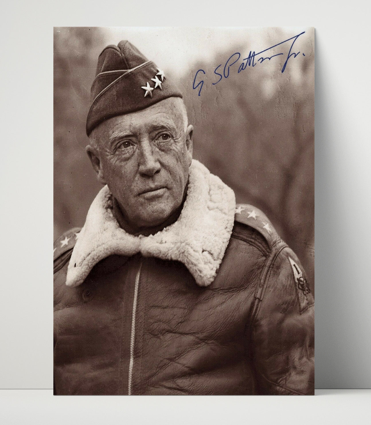 Historical - George S. Patton - Military Portrait Wwii History Wall Art