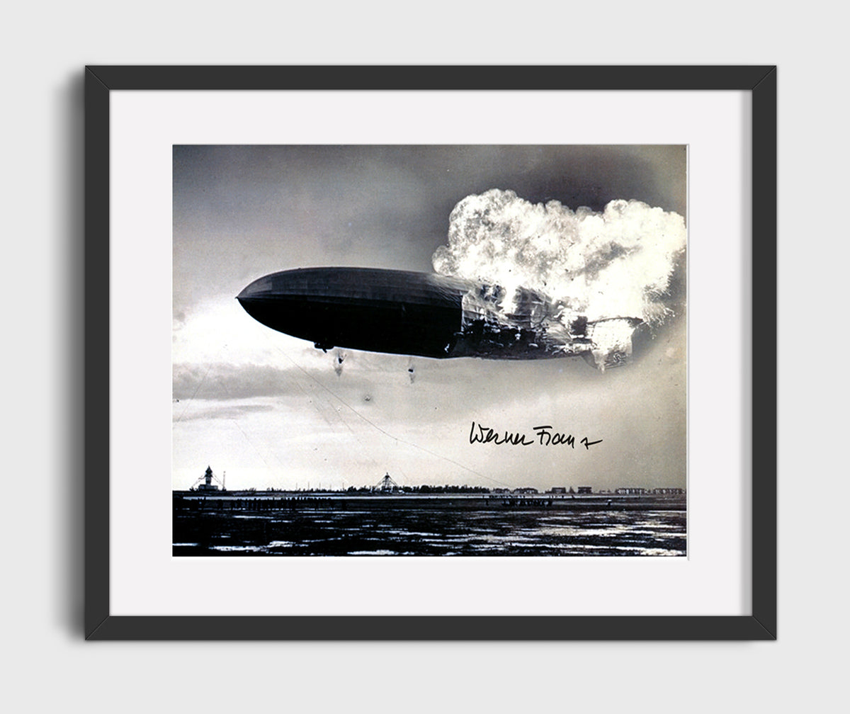 Hindenburg - Airship Disaster in Flames 1937 16x20 Gallery Frame history wall art