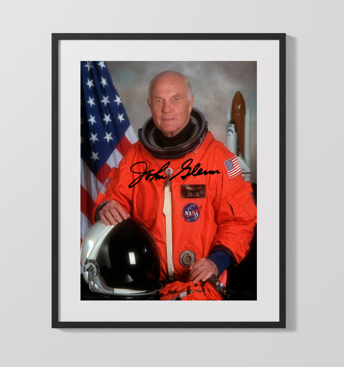 John Glenn - NASA Astronaut 1990s 16x20 Gallery Frame history wall art