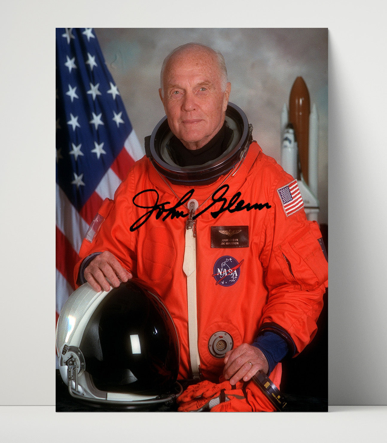 Historical - John Glenn - Nasa Astronaut Portrait 1990S History Wall Art