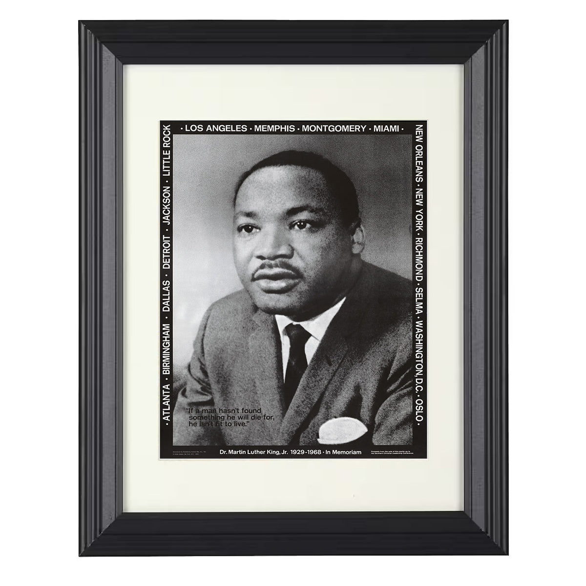 Martin Luther King Jr – In Memoriam Tribute Artwork 1968 unframed semi-gloss poster print