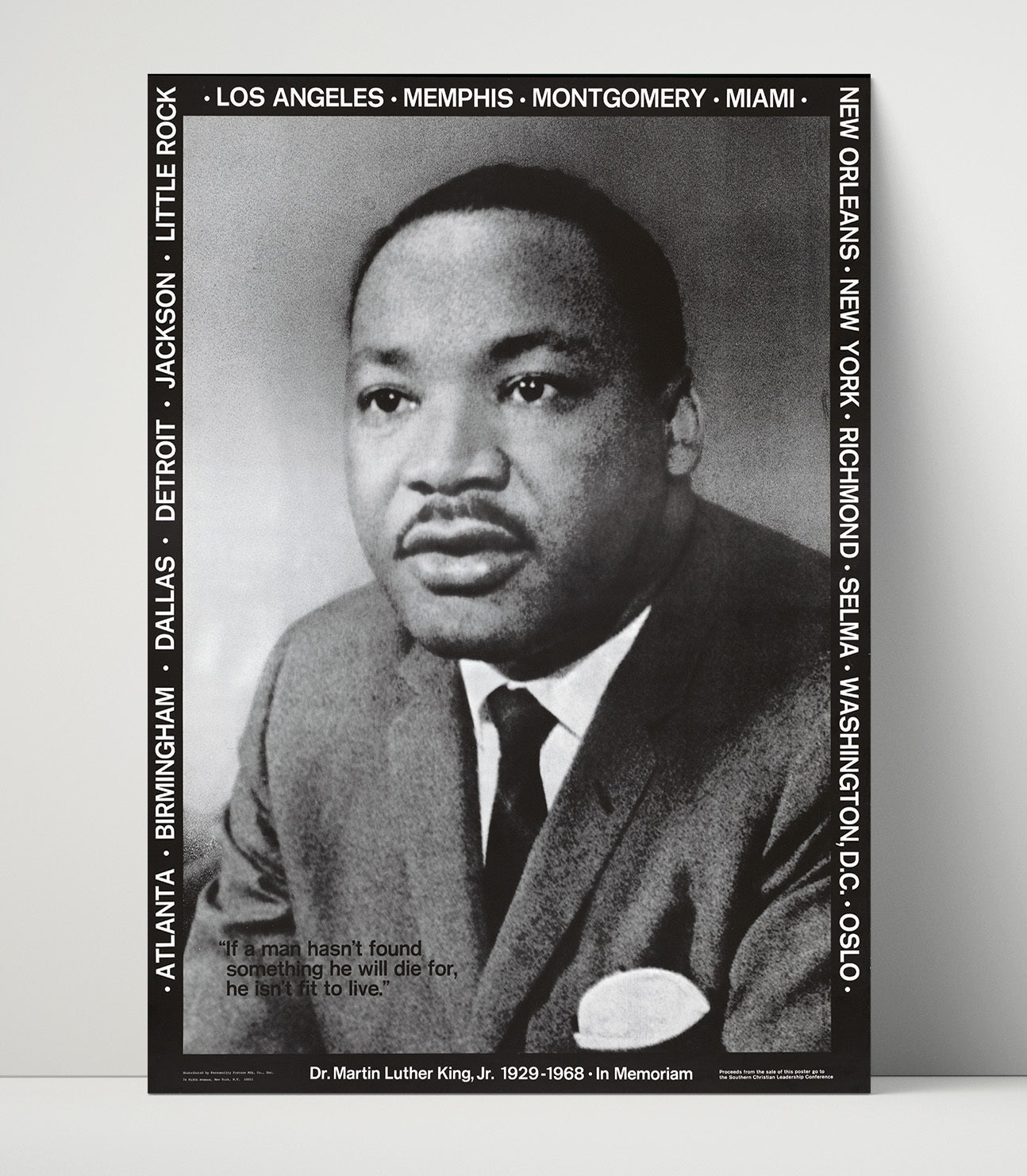 Historical - Martin Luther King Jr - In Memoriam Tribute Poster 1968 History Wall Art