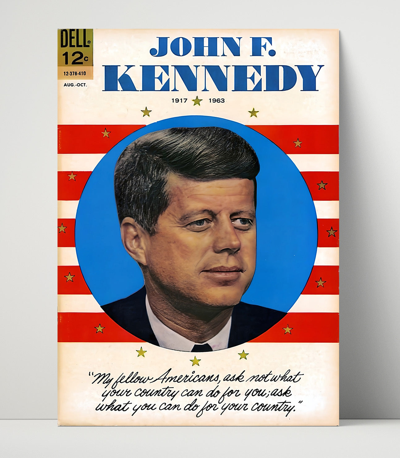 Historical - Presidential Tribute Poster - John F. Kennedy Memorial Portrait 1917-1963 History Wall Art