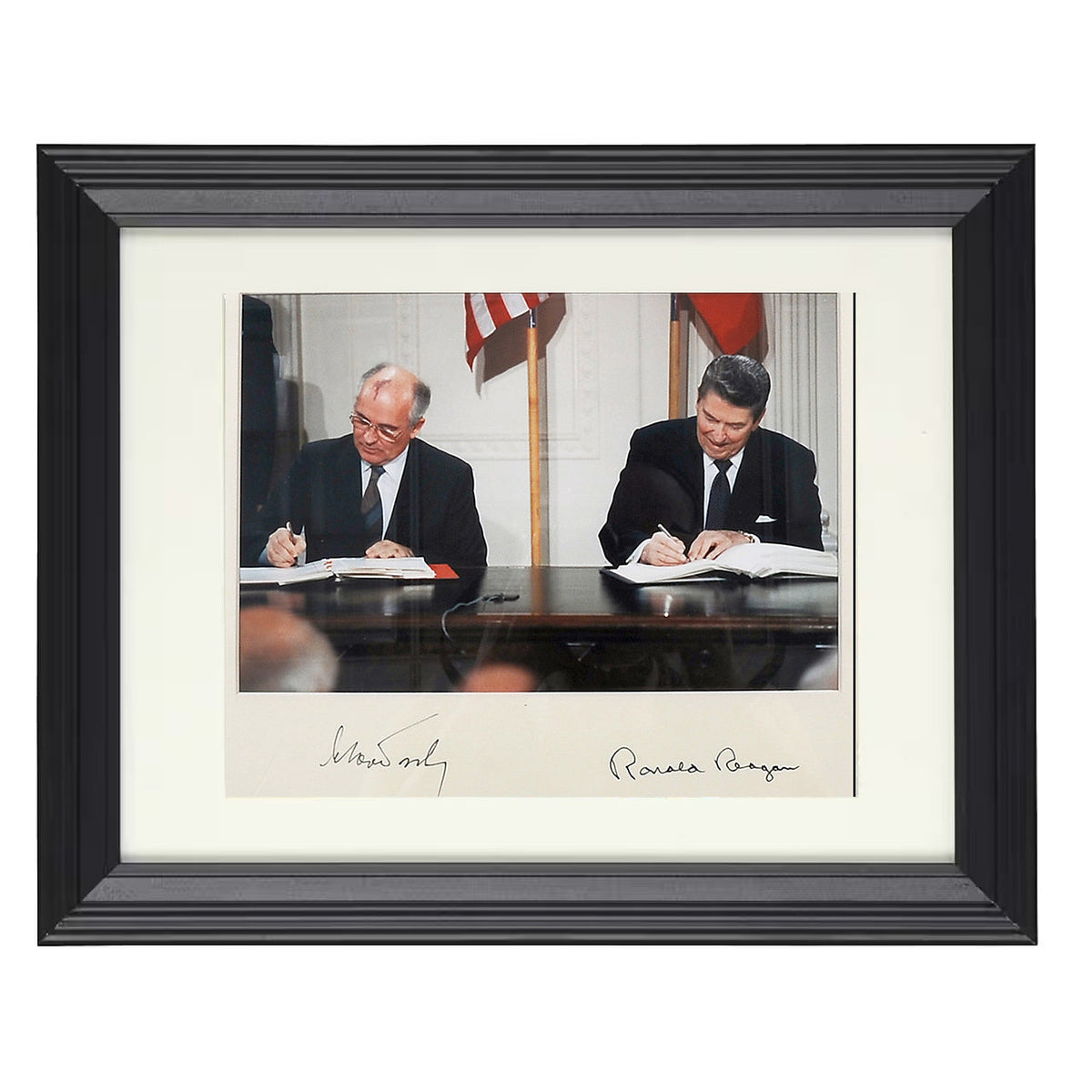 Ronald Reagan and Mikhail Gorbachev – Cold War Accord 1987 unframed semi-gloss poster print