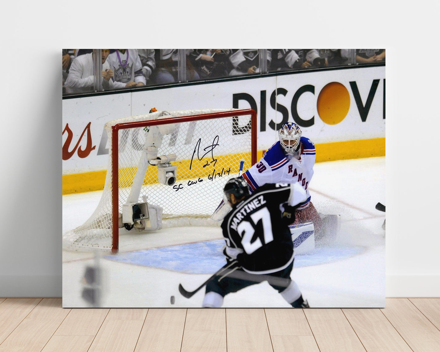 Alec Martinez - Los Angeles Hockey Breakaway vs New York Goalie Hockey Wall Art - hockey wall art print
