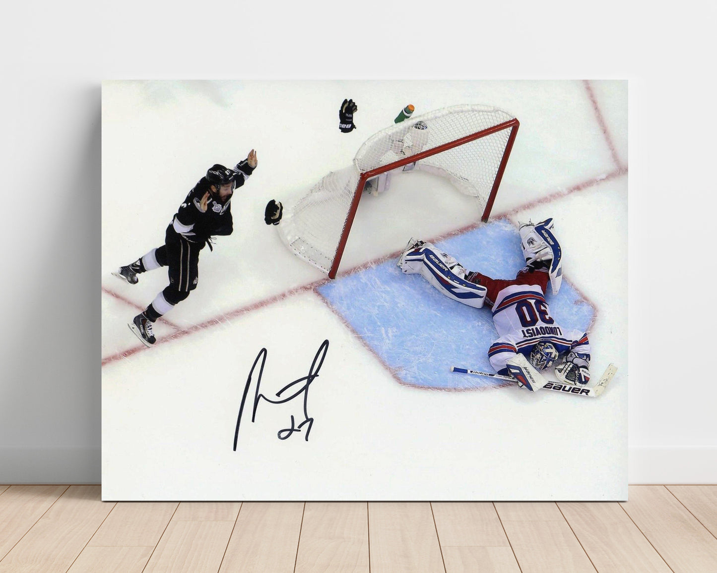 Alec Martinez - Los Angeles Hockey Overhead Goal Celebration Hockey Wall Art - hockey wall art print