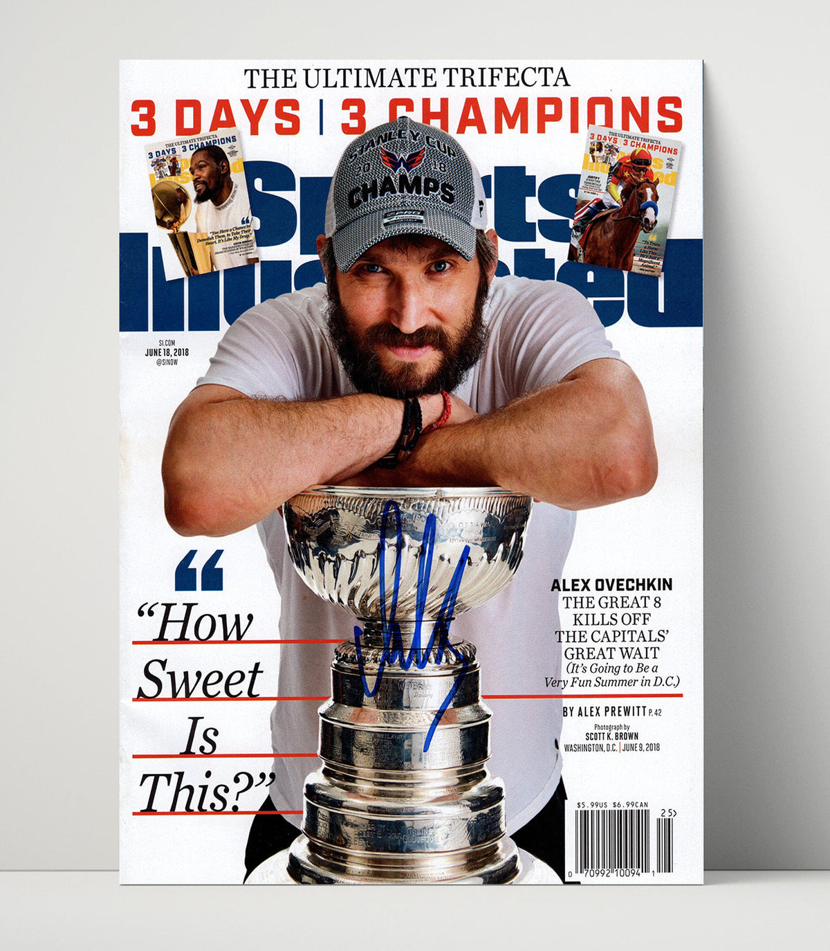 Alexander Ovechkin – Washington Stanley Cup Champion 2018 SI unframed semi-gloss poster print