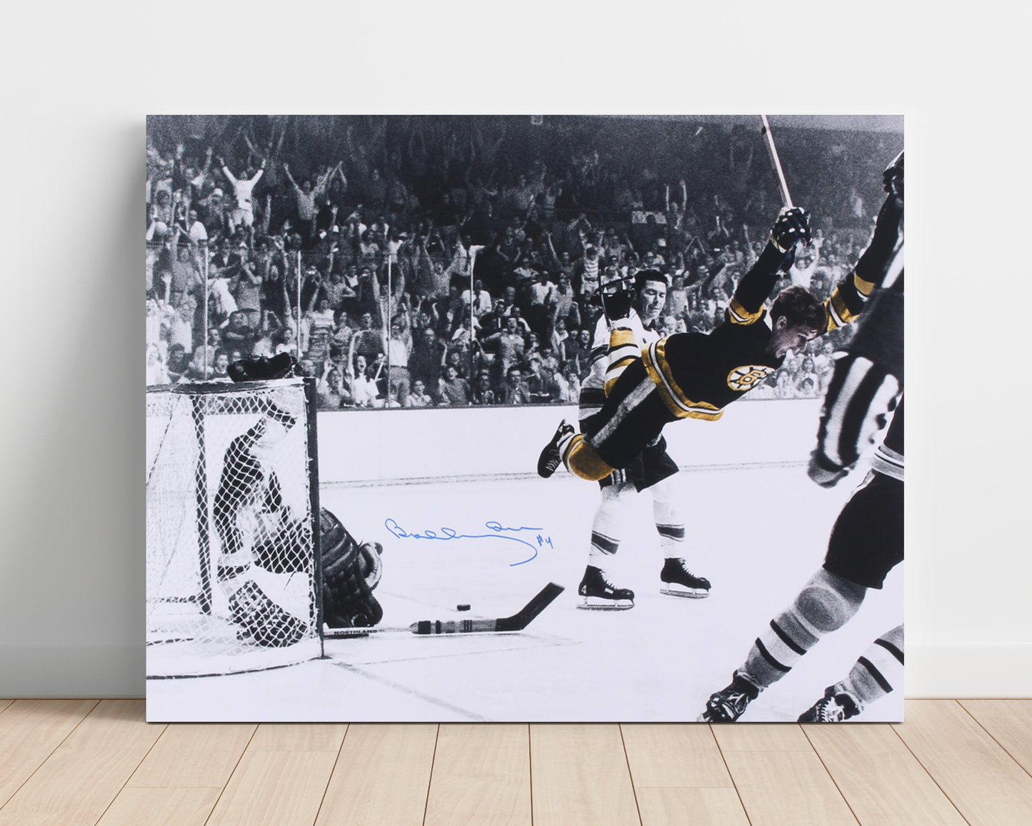 Bobby Orr - Boston Hockey Flying Goal Celebration Hockey Wall Art - hockey wall art print