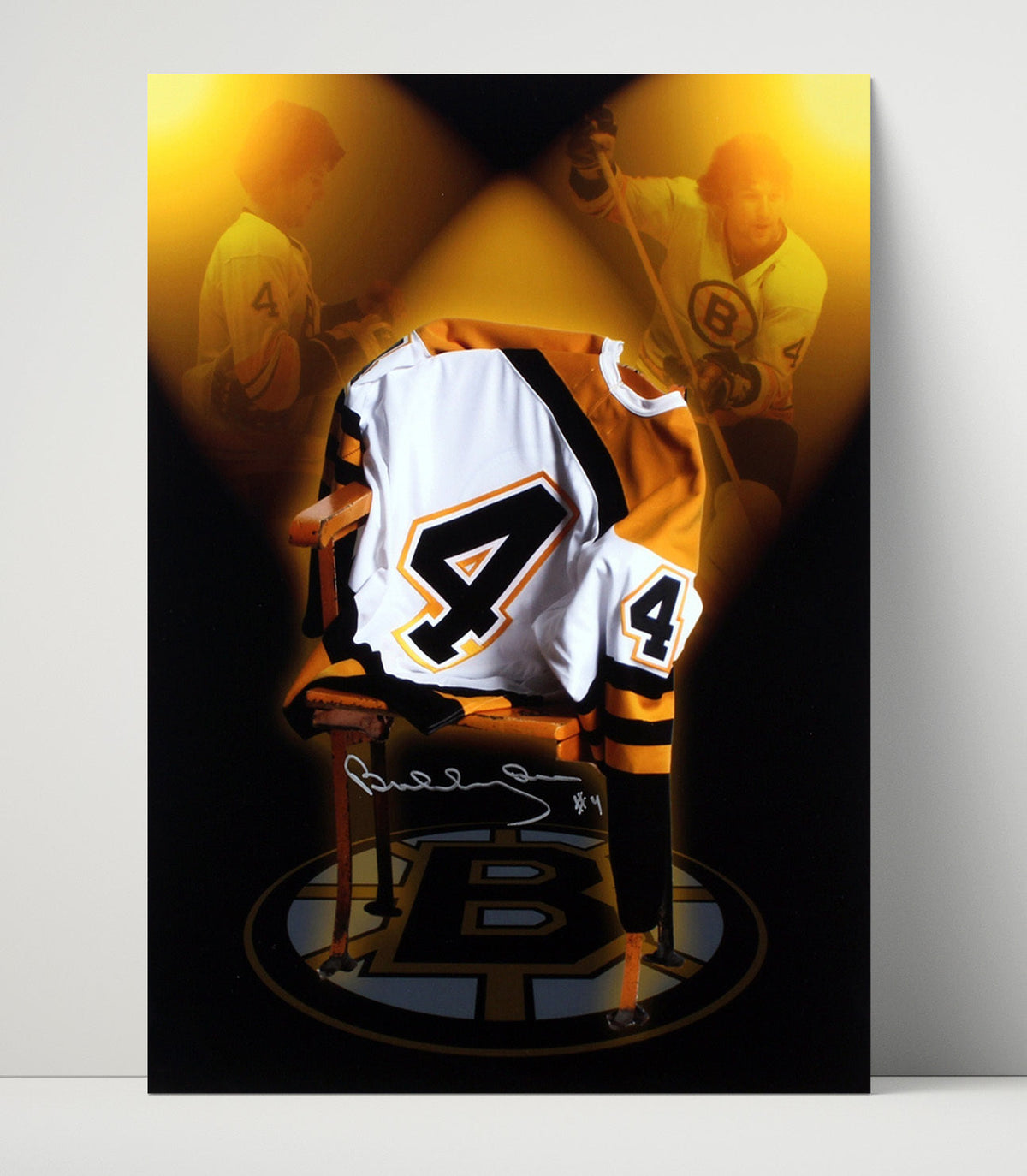 Bobby Orr – Boston Number 4 Jersey Tribute unframed semi-gloss poster print