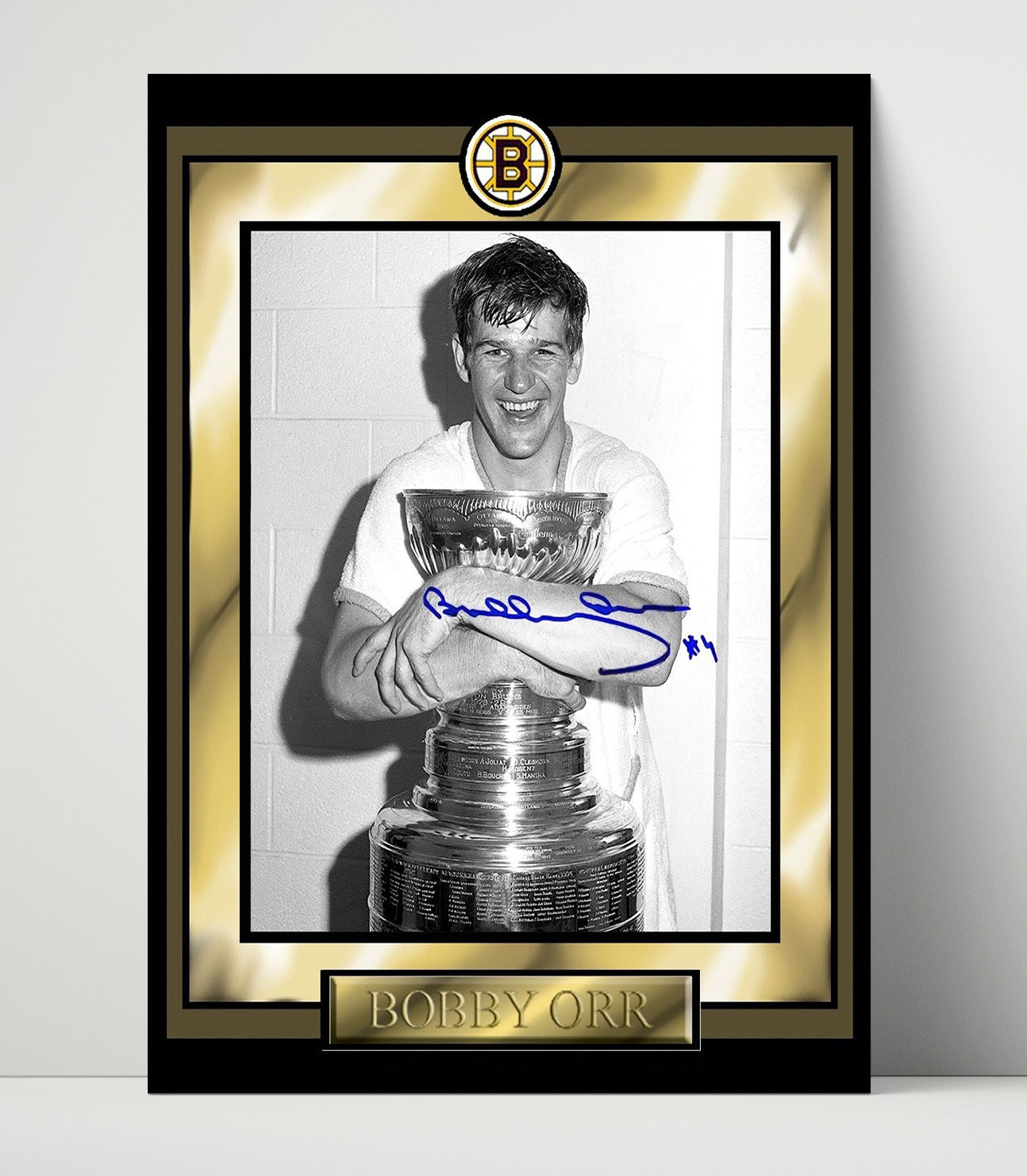 Bobby Orr - Boston Hockey Stanley Cup Champion Portrait Hockey Wall Art - hockey wall art print
