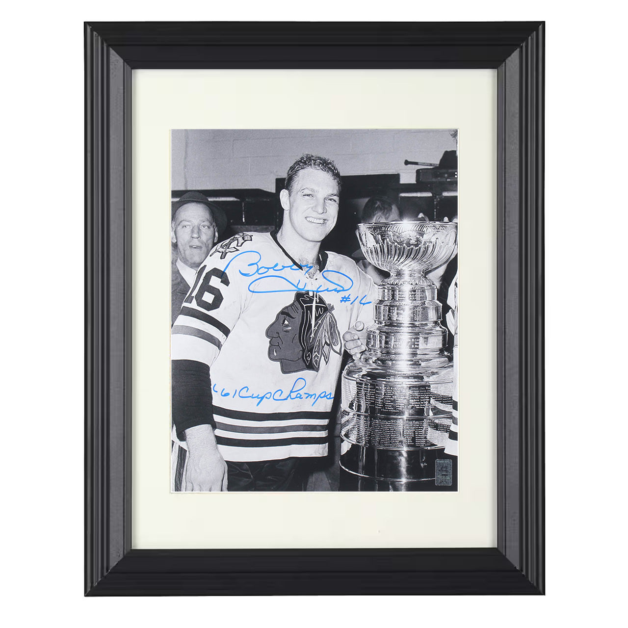 Bobby Orr – Chicago Stanley Cup Champions 8x10 matted black framed hockey wall art