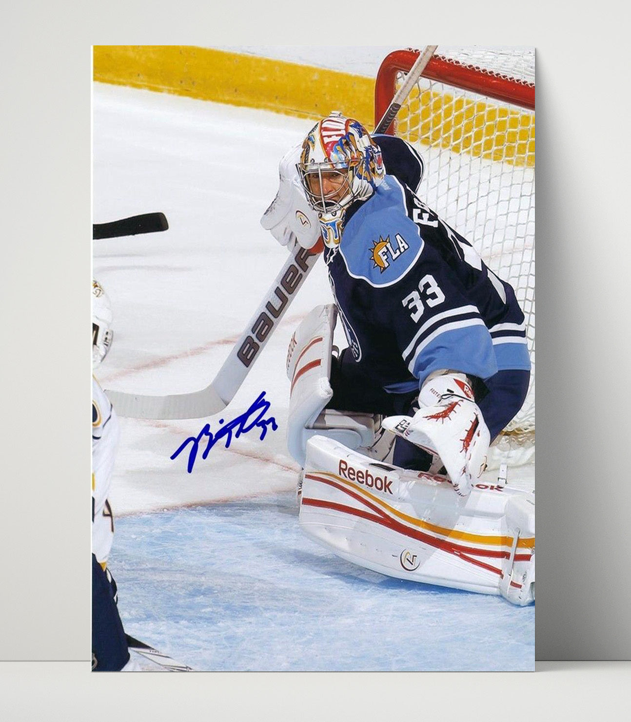 Brian Foster - Florida Hockey Goalie Ready Stance Hockey Wall Art - hockey wall art print