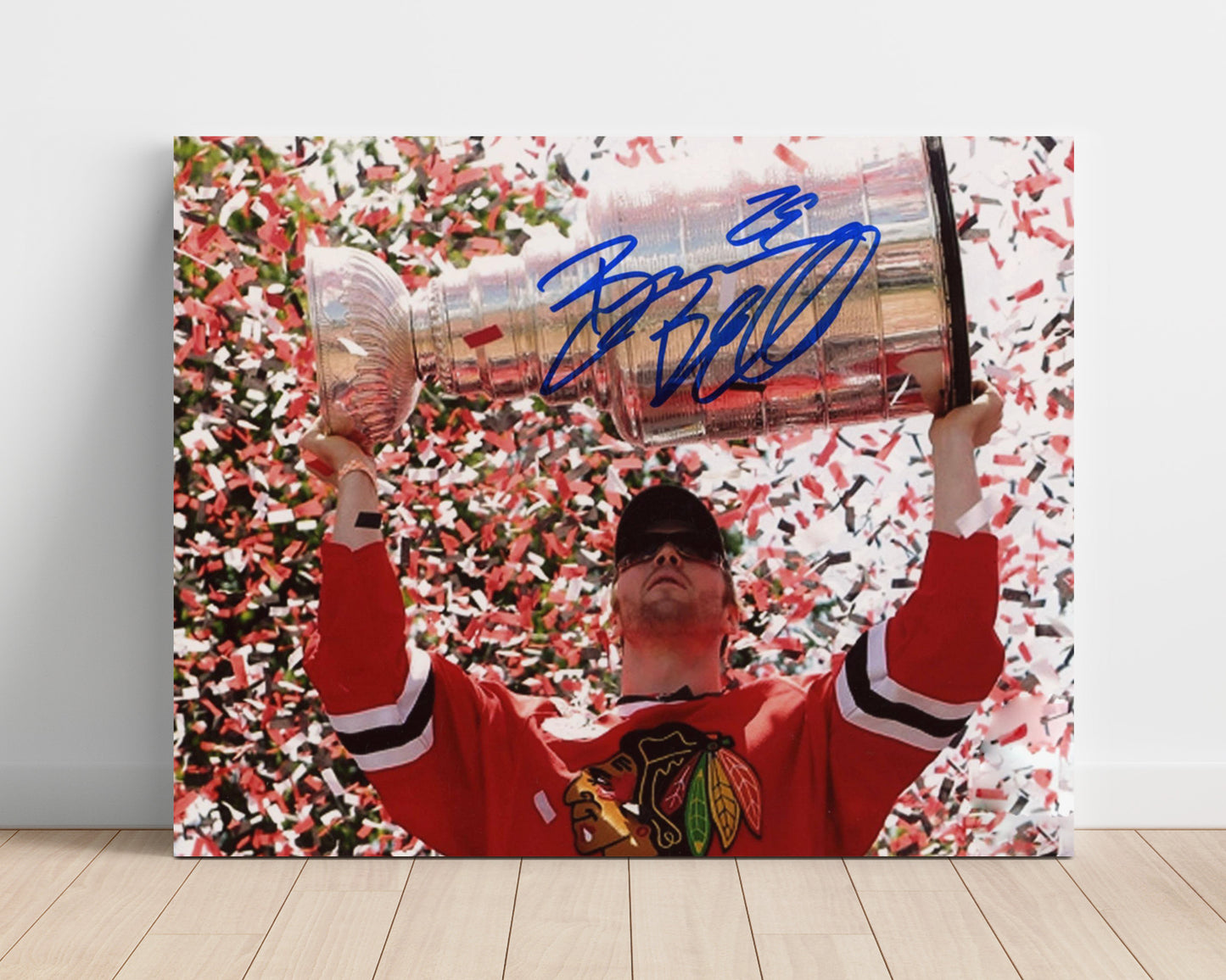 Bryan Bickell - Chicago Hockey Stanley Cup Celebration Hockey Wall Art - hockey wall art print