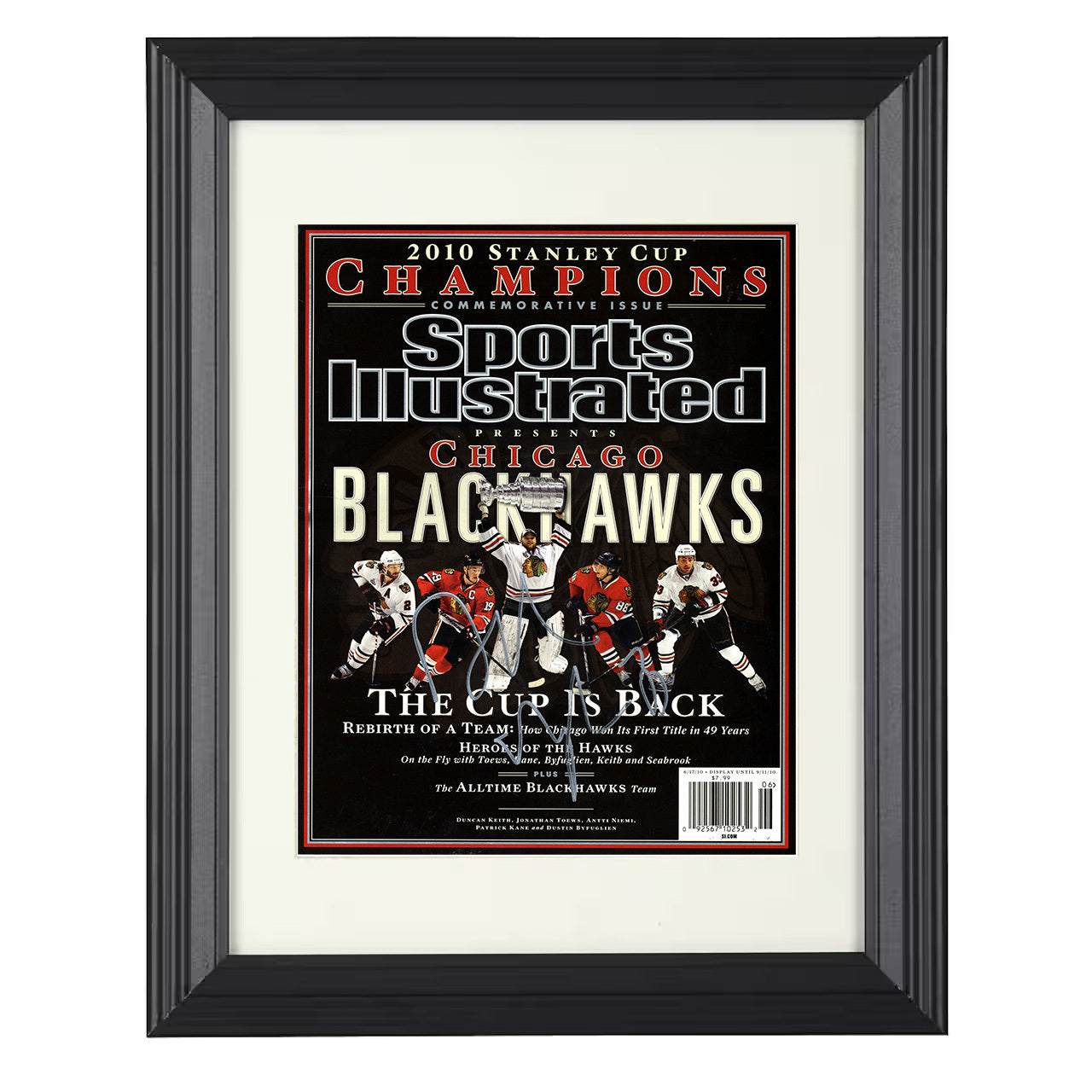 Chicago – Stanley Cup Champions 2010 SI 8x10 matted black framed hockey wall art