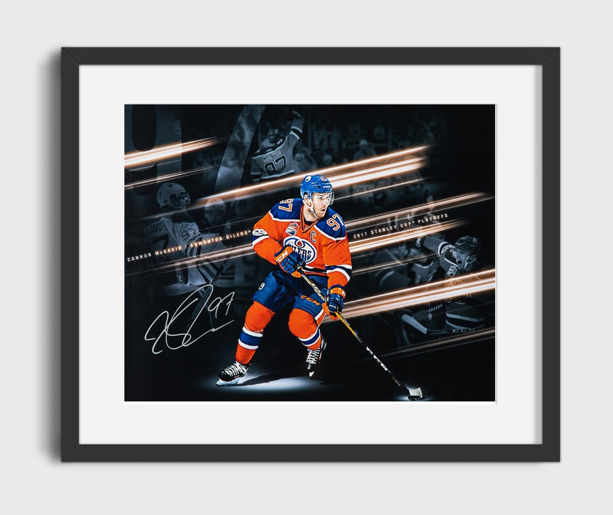 Connor Mcdavid - Edmonton Hockey Playoff Composite 2017 Hockey Wall Art - Hockey Framed Print