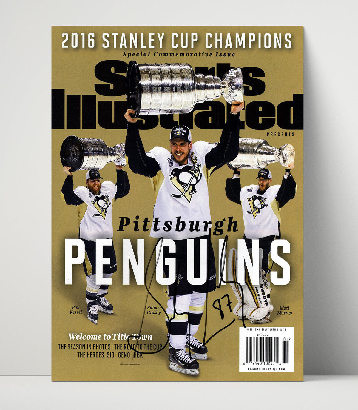 Sidney Crosby – Pittsburgh Cup Champions 2016 SI unframed semi-gloss poster print