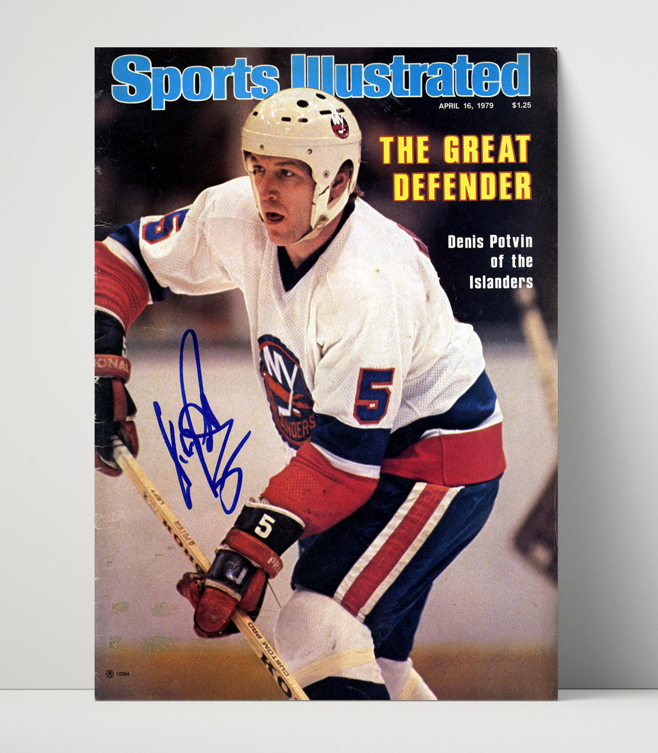 Denis Potvin - New York Hockey Defender Skating 1979 Si Cover Hockey Wall Art - hockey wall art print