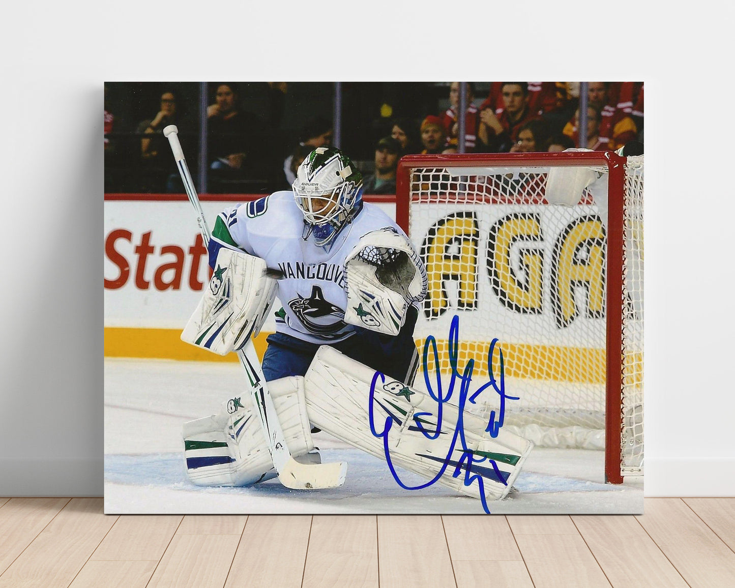 Eddie Lack - Vancouver Hockey Goalie Ready Stance Hockey Wall Art - hockey wall art print