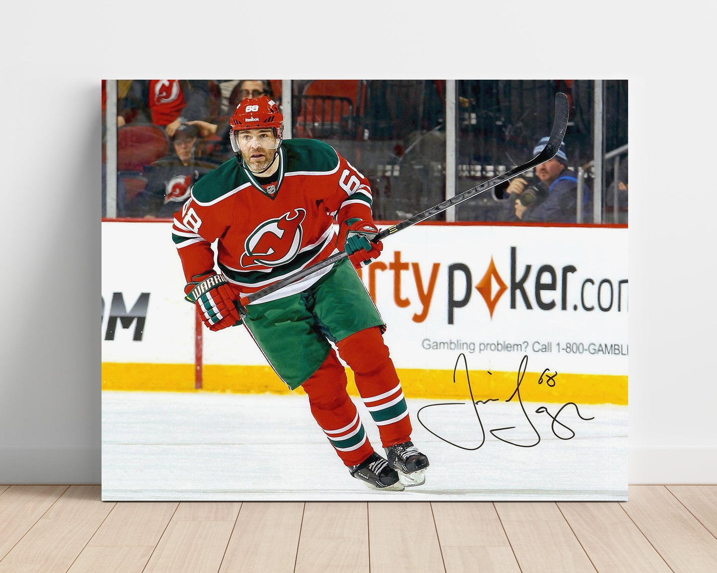 Jaromir Jagr - Pittsburgh Hockey Skating Portrait Hockey Wall Art - hockey wall art print
