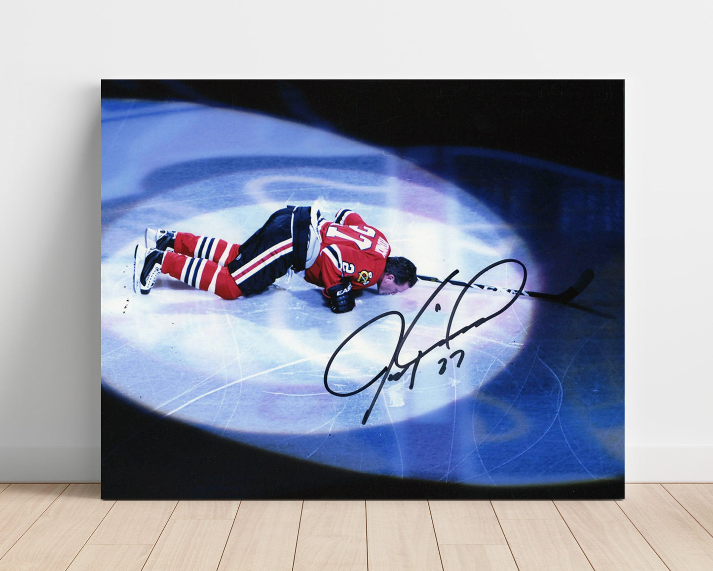 Jeremy Roenick - Chicago Hockey Ice Celebration Hockey Wall Art - hockey wall art print