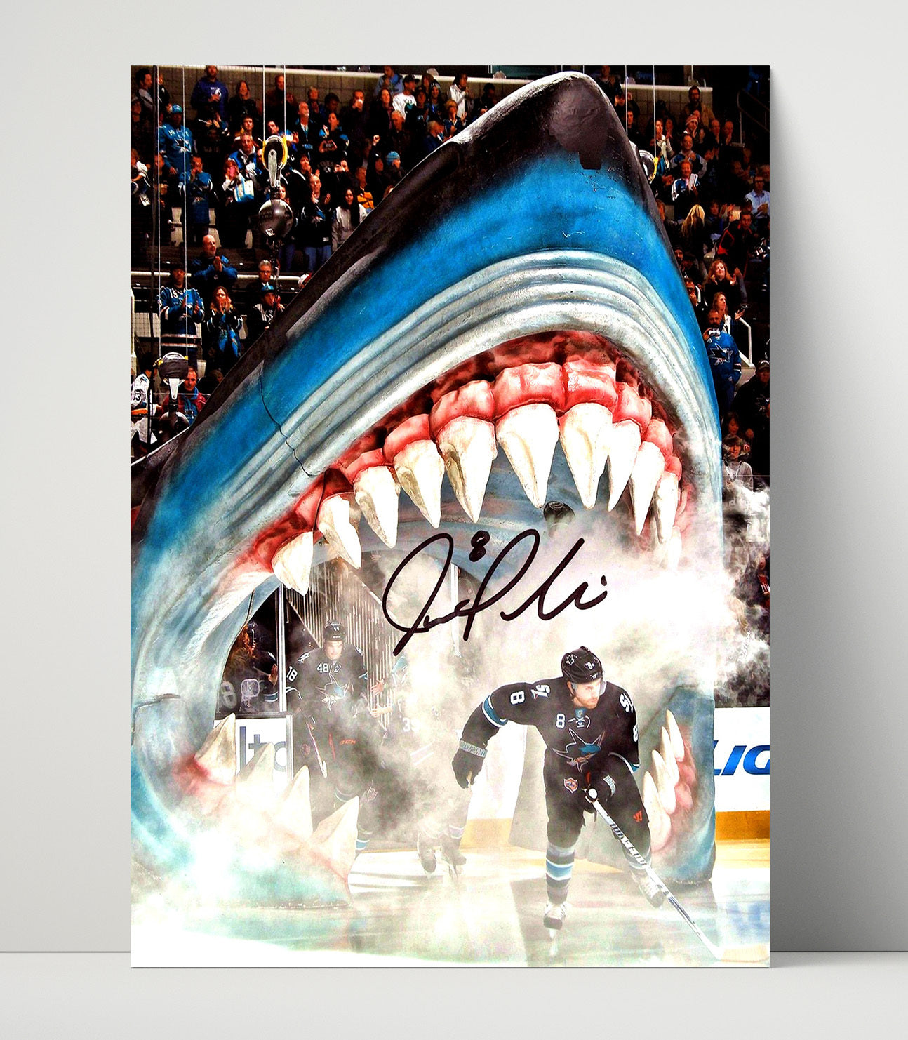 Joe Pavelski - San Jose Hockey Shark Entrance Skate Hockey Wall Art - hockey wall art print
