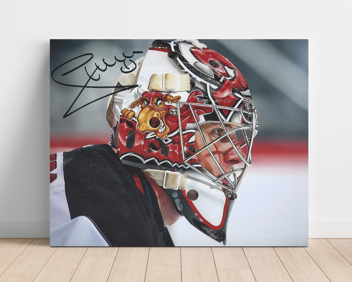 Johan Hedberg – New Jersey Goalie Mask Image unframed semi-gloss poster print