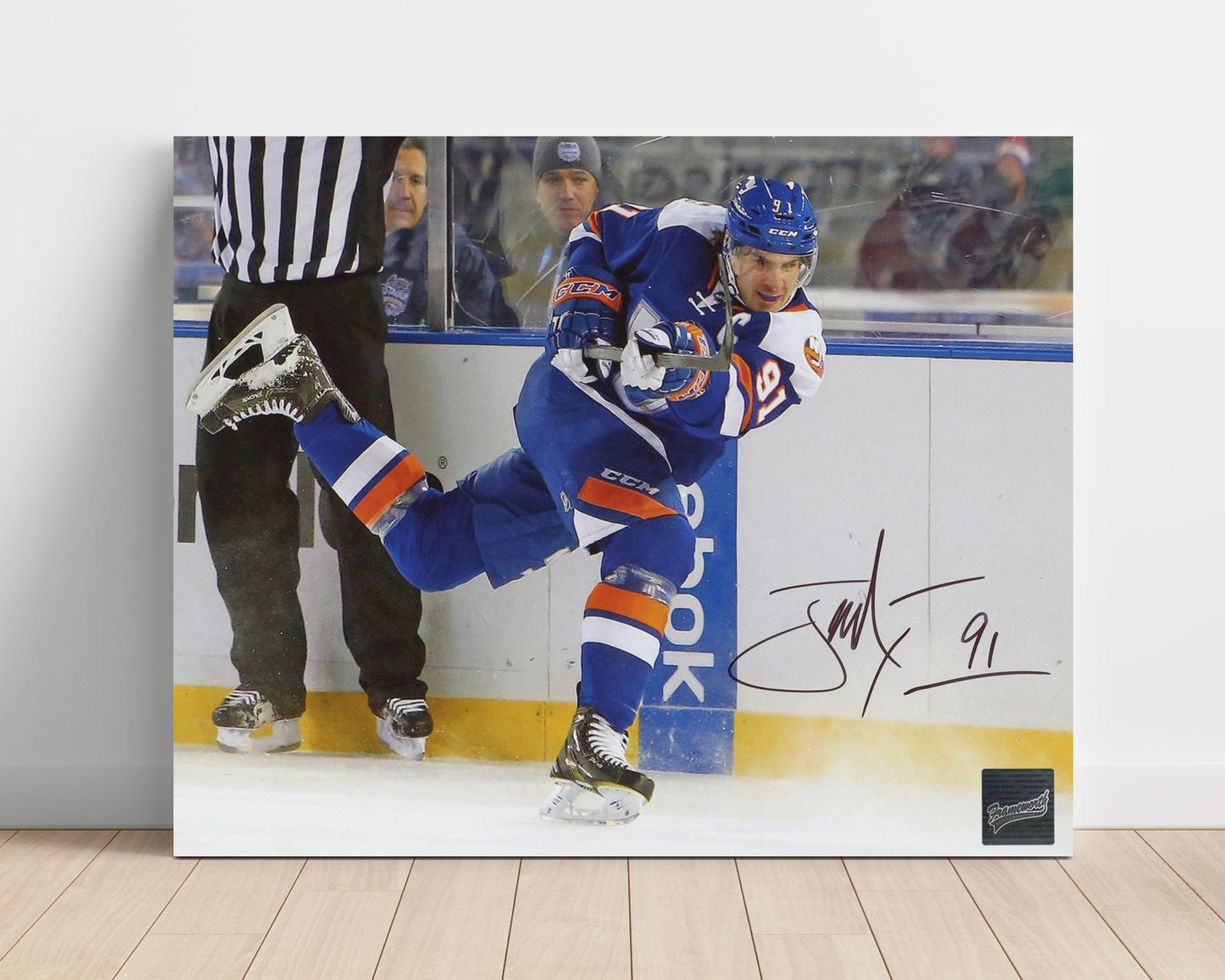 John Tavares - New York Hockey Skating Portrait Hockey Wall Art - hockey wall art print
