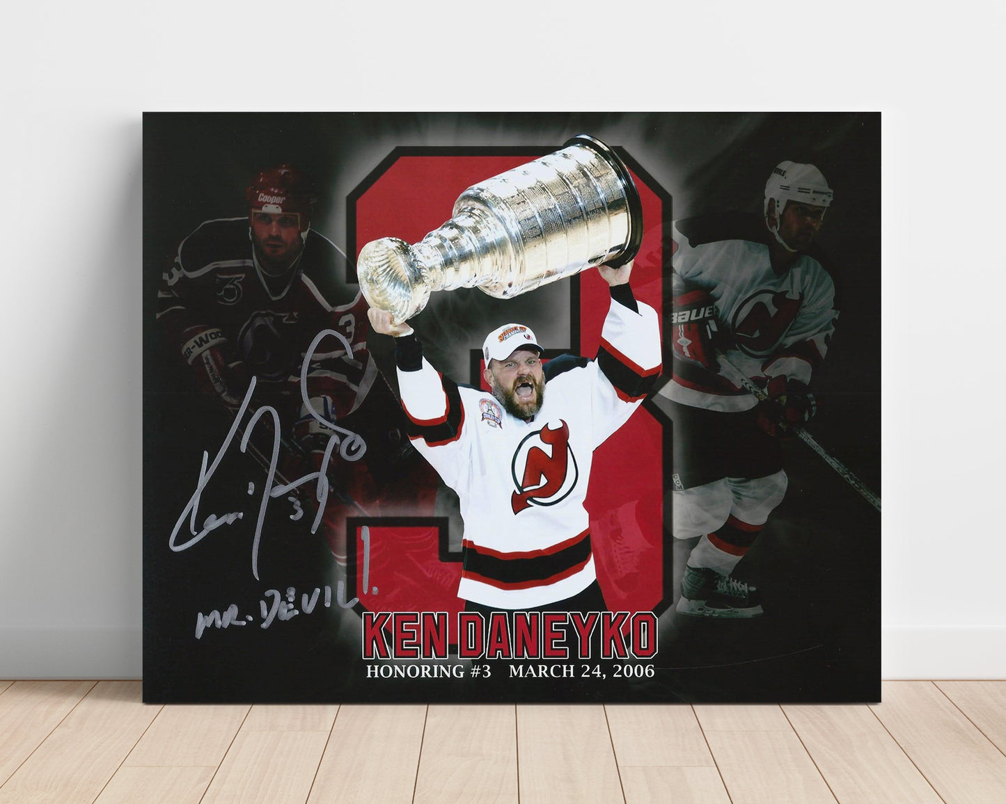 Ken Daneyko - New Jersey Hockey Stanley Cup Celebration Hockey Wall Art - hockey wall art print