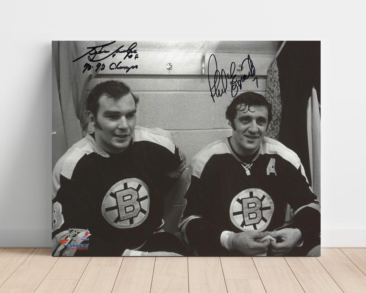 Ken Hodge and Phil Esposito – Boston Locker Room Image unframed semi-gloss poster print