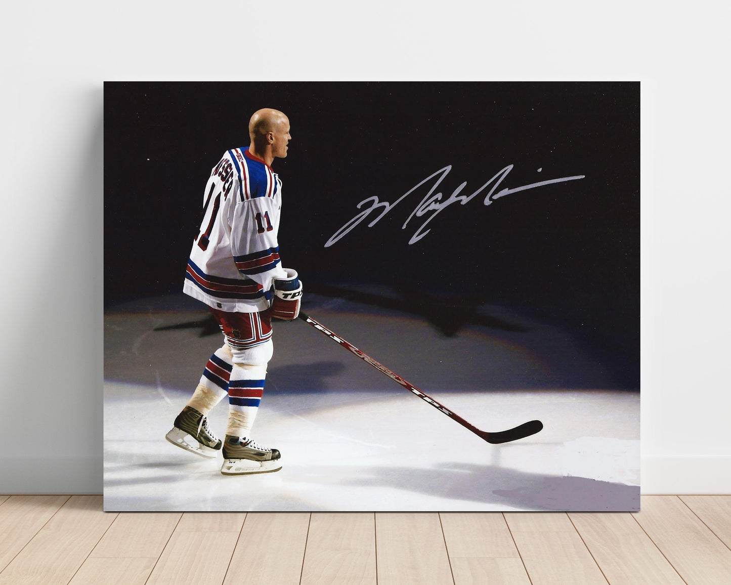 Mark Messier - New York Hockey Captain Portrait Hockey Wall Art - hockey wall art print