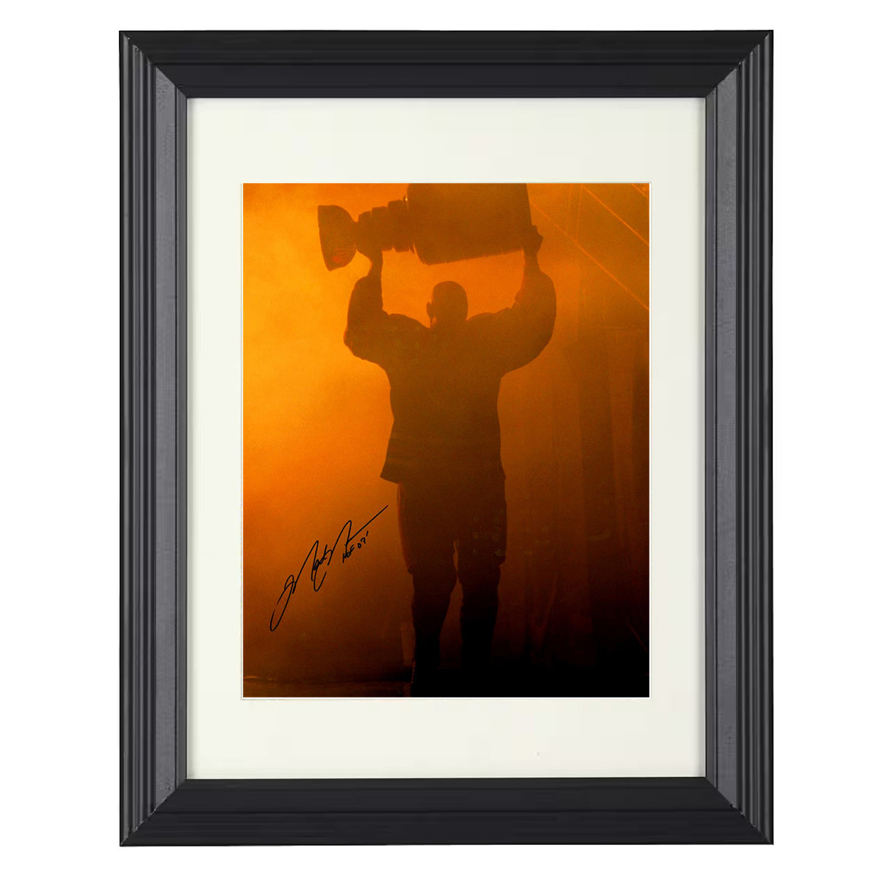 Mark Messier – New York Stanley Cup Farewell Celebration 8x10 matted black framed hockey wall art