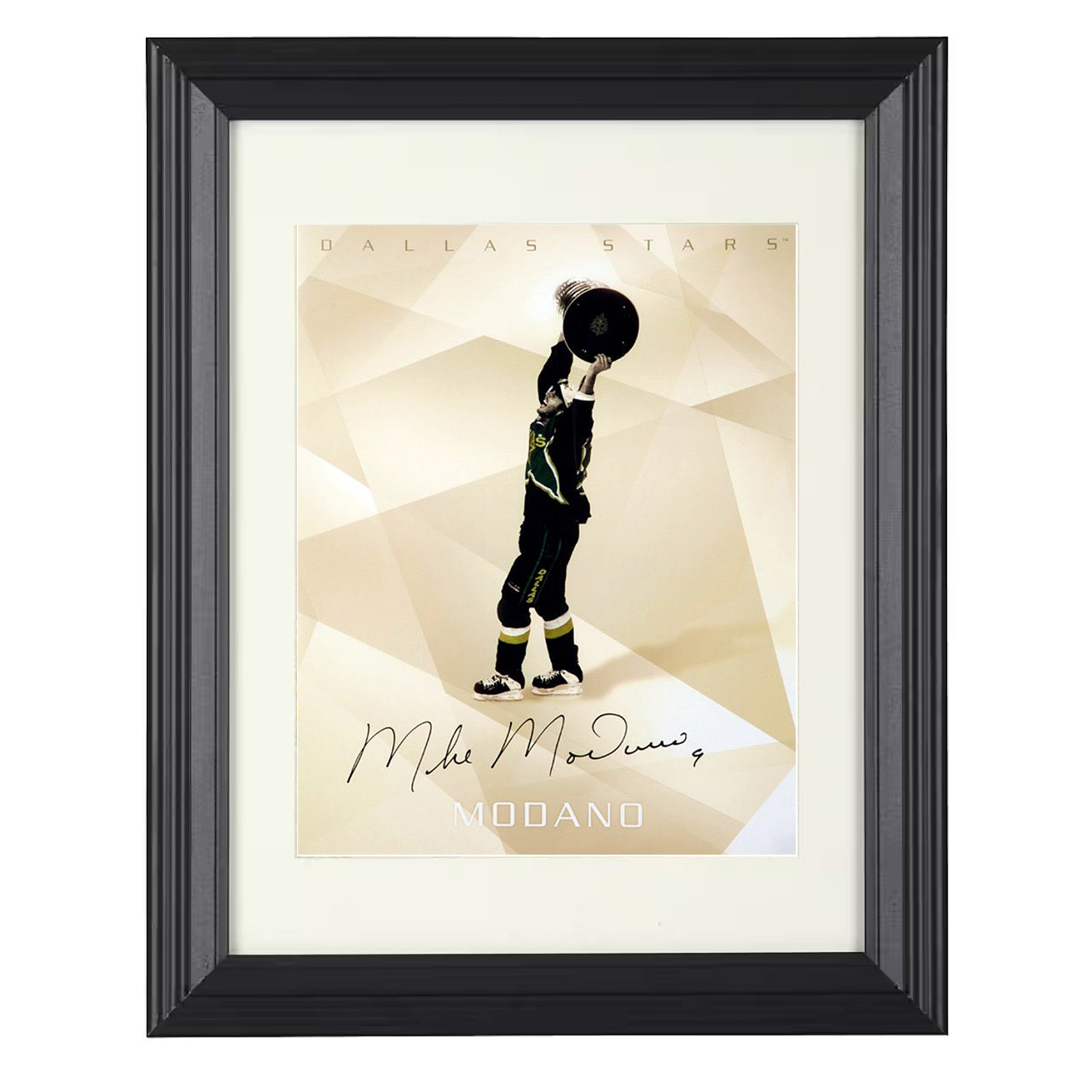 Mike Modano – Dallas 1999 Stanley Cup Champion Tribute 8x10 matted black framed hockey wall art