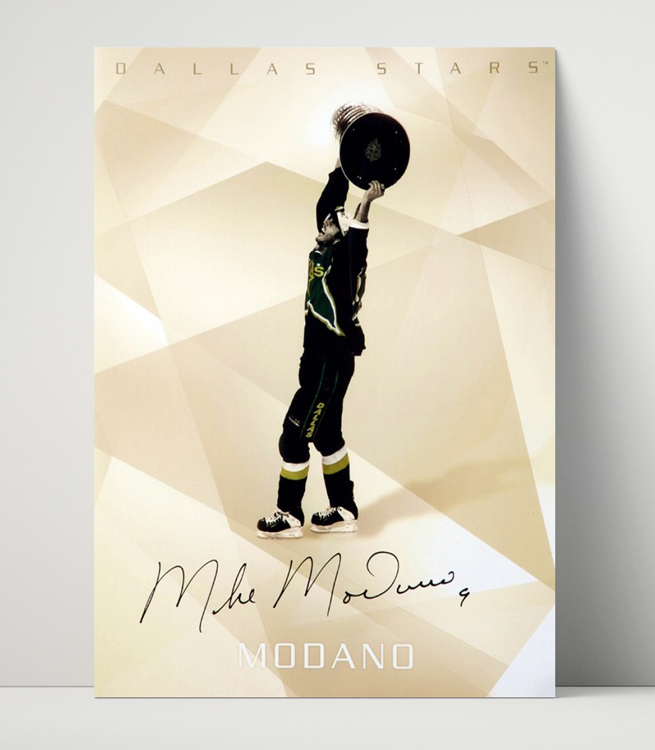 Mike Modano - Dallas Hockey 1999 Stanley Cup Champion Tribute Hockey Wall Art - hockey wall art print