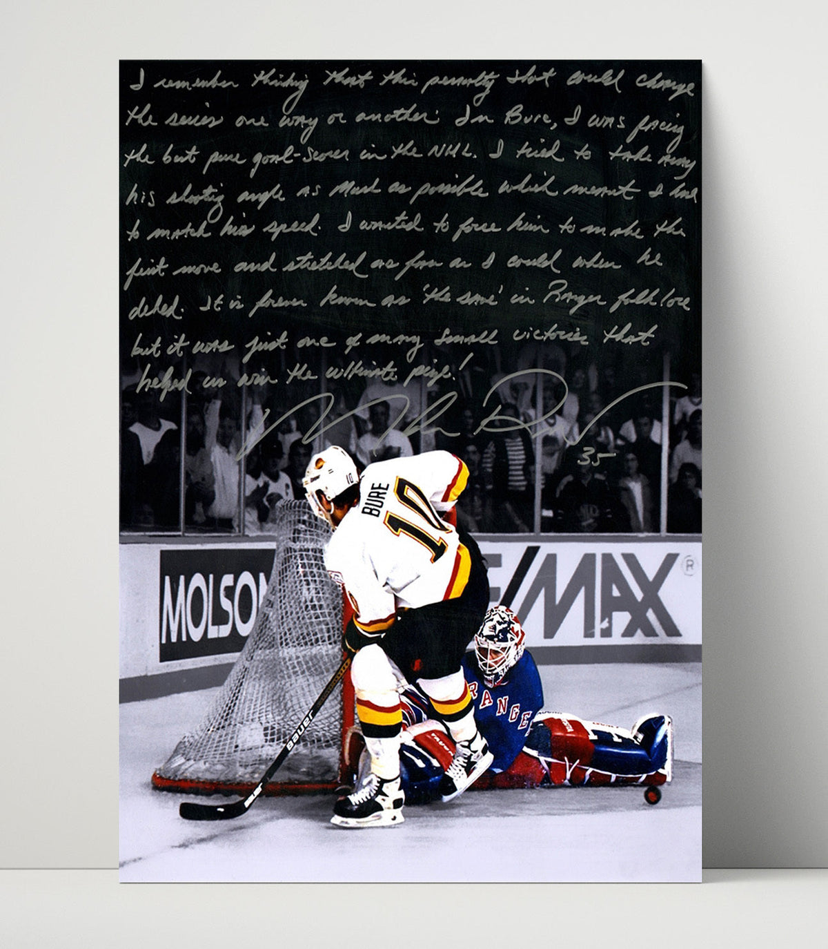 Mike Richter – New York 1994 Stanley Cup First Move Save unframed semi-gloss poster print